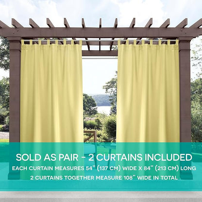 Exclusive Home Cabana Solid Indoor/Outdoor Light Filtering Hook-and-Loop Tab - Image 6