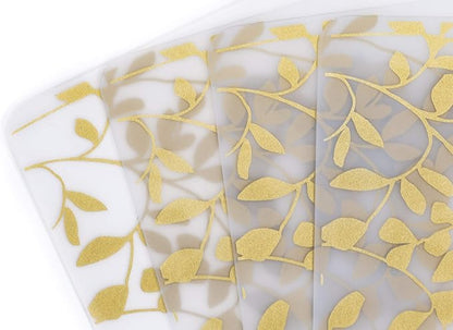 MODERN-TWIST Placemat 100% Food-Grade Silicone, Waterproof and Reusable, Jardin – Gold