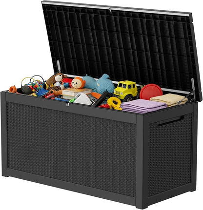 320 Gallon Outdoor Storage Box Resin Deck Box All Weather Waterproof Large by Decksplore%E2%80%94BuiltforOutdoor