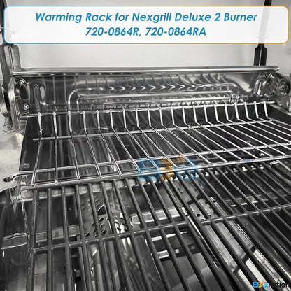 Warming Rack for Nexgrill Grill Parts 720-0864R 720-0864RA, Grill Top Rack for Nexgrill 720-0864R, Grill Warming Rack for Nexgrill Deluxe 2 Burner Replacement Parts