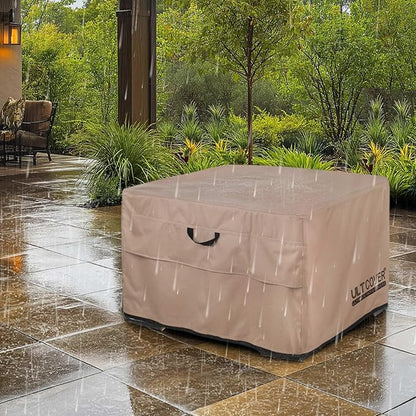 ULTCOVER Patio Fire Pit Table Cover Square 50 inch Outdoor Waterproof Fire Bowl Cover