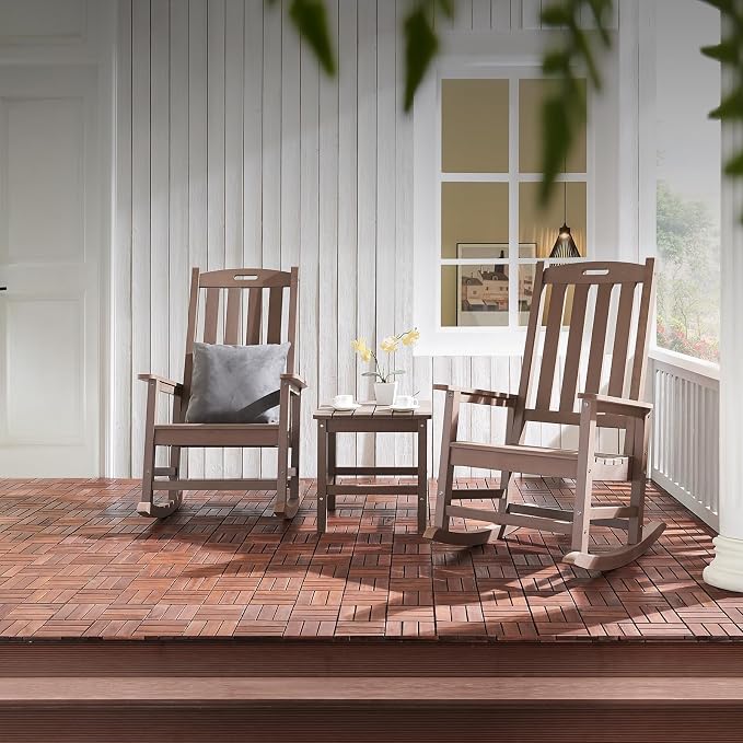 Oversized Outdoor Rocking Chair, HDPE Porch Rocker | High Back Rocking Chairs - Image 7