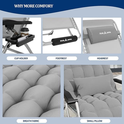 UDPATIO Oversized Zero Gravity Chair Patio Reclining Chairs - Image 5