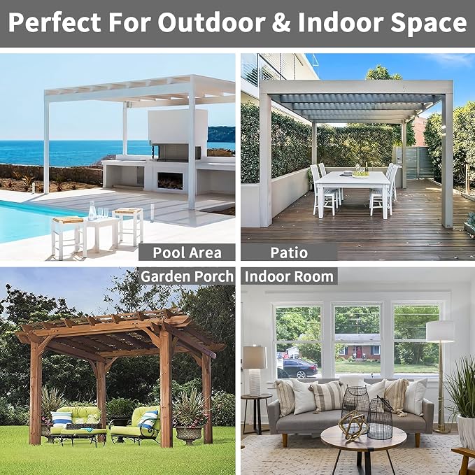Easy-Going 100% Waterproof Outdoor Curtains Windproof Weatherproof Porch - Image 6