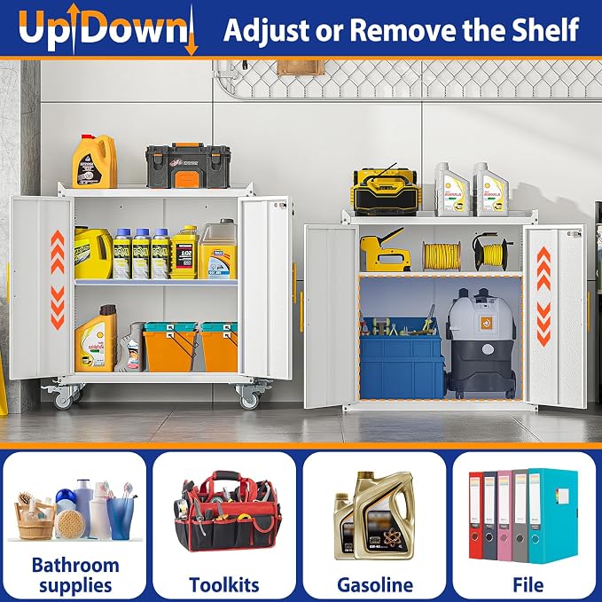 GAIOUS 35.6'' Tall Metal Garage Storage Cabinet - Image 3