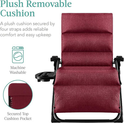 Best Choice Products Oversized Zero Gravity Chair, Folding Outdoor Patio - Image 3