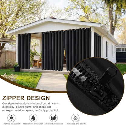 RYB HOME Fade-Resistant Outdoor Curtains - Image 2