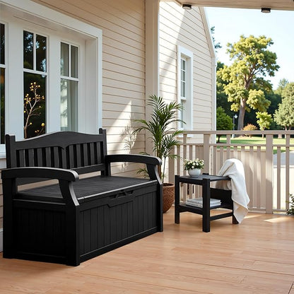 Flamaker 80 Gallon Storage Bench, Deck Box - Image 2