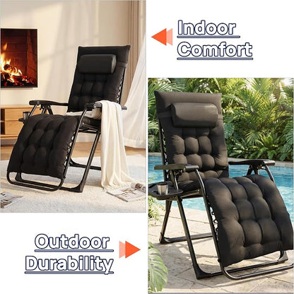 Alpen Oversized Zero Gravity Chair, Portable Patio Lounge Recliner, Removable - Image 3