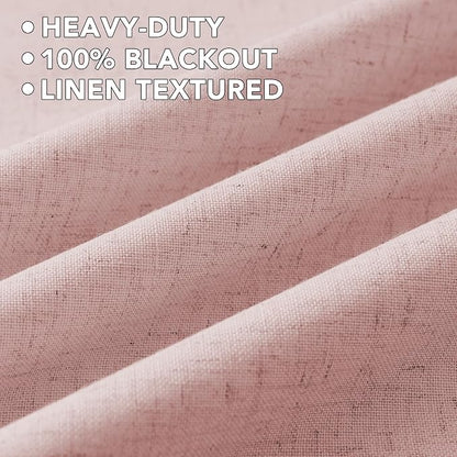 H.VERSAILTEX Linen Curtains 100% Blackout Curtains - Image 5
