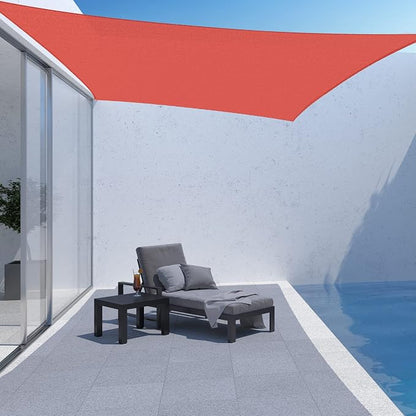 AsterOutdoor Sun Shade Sail Rectangle 8' x 12' UV Block Canopy - Image 5