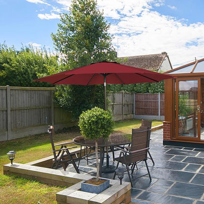 9' Outdoor Patio Umbrella, Outdoor Table Umbrella, Yard Umbrella, Market - Image 8