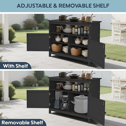 HIPS All-Weather Outdoor Storage Cabinet, Outdoor Sideboard - Image 5