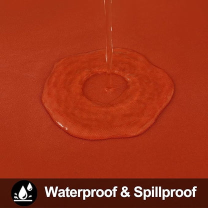 Smiry Rectangle Table Cloth 60x84 Inch, Waterproof Wipeable Vinyl Tablecloths Protector, Oil Spill Proof Plastic Table Cover for Dining, Picnic, Camping, Outdoor, Rust