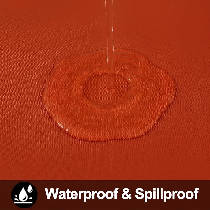 Smiry Rectangle Table Cloth 60x102 Inch, Waterproof Wipeable Vinyl Tablecloths Protector, Oil Spill Proof Plastic Table Cover for Dining, Picnic, Camping, Outdoor, Rust