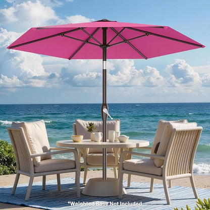 7.5FT Patio Umbrella Table Market Umbrella w/Tilt and Crank, Heavy-Duty Outdoor - Image 7