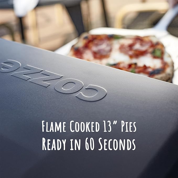13" Classic Portable Outdoor Pizza Oven - Fire & Stonebaked 13 Inch Pizzas in 60 Seconds - 28mbar Propane Gas Oven, Oven Door, Cordierite Pizza Stone, Built-in Thermometer, Gas Hose & Regulator