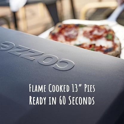 13" Classic Portable Outdoor Pizza Oven - Fire & Stonebaked 13 Inch Pizzas in 60 Seconds - 28mbar Propane Gas Oven, Oven Door, Cordierite Pizza Stone, Built-in Thermometer, Gas Hose & Regulator