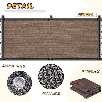 LOVE STORY Balcony Privacy Screen, 3'x12' Deck Shield Screen Fence Cover,UV Protection and Weather-Resistant,3 FT Height for Deck, Patio, Backyard, Outdoor Pool, Porch, Railing, Brown
