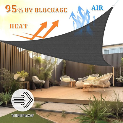 Shade&Beyond Custom Sun Shade Sail 8'x11'x13.6' Triangle Sun Sail Shades Patio - Image 2