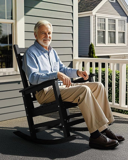 SERWALL Oversized Rocking Chair, Outdoor Rocking Chair - Image 8