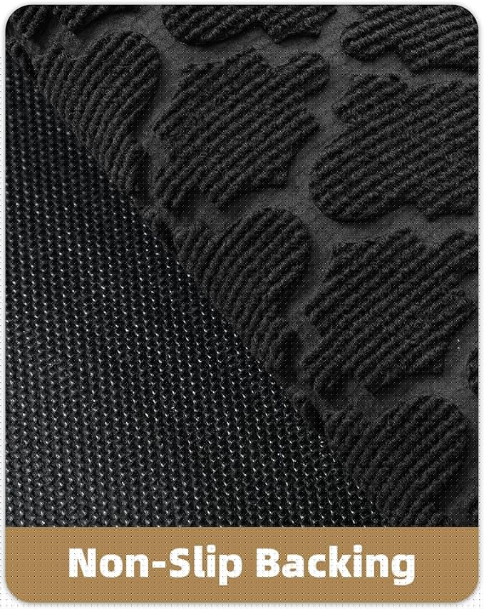 Color&Geometry Front Door Mat Outside Entrance, Heavy Duty Non Slip Low Profile Doormat for Entryway, Trap Dirt and Moisture Welcome Mats All-Weather, Easy Clean, Patio, Garage, 24"x48" Black
