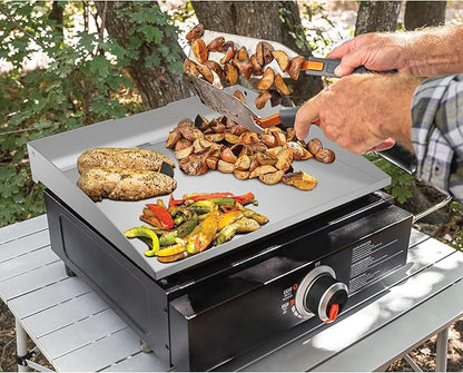 Stanbroil Stainless Steel Flat Top Griddle for Blackstone 17 Inch Tabletop Grill Station, Griddle Replacement Top with Rear Grease System