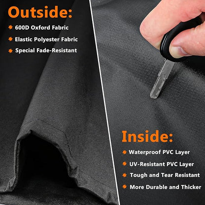 Utheer Grill Cover for Pit Boss 820 Deluxe, Pro Series 850, Z Grill 700 Series, Heavy Waterproof BBQ Grill Cover for 820D PB820FB Wood Pellet Grill, 600D Heavy Duty Fabric