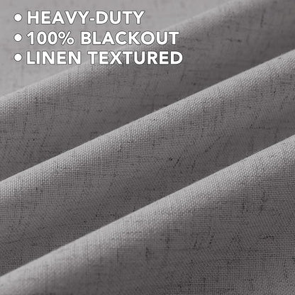 H.VERSAILTEX Linen Curtains 100% Blackout Curtains - Image 5