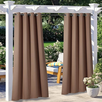 NICETOWN 2 Panels Outdoor Curtain Panels by NICETOWN