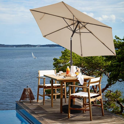 JEAREY 7.5 ft Outdoor Patio Umbrella, Table Umbrella, Tilt & Crank lift - Image 4
