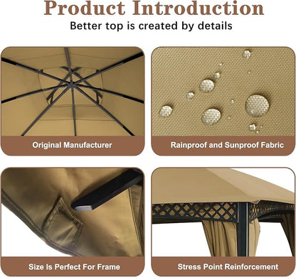 SCOCANOPY Replacement Canopy Cover Compatible withWindsor Gazebo L-GZ717PST-C - Image 4
