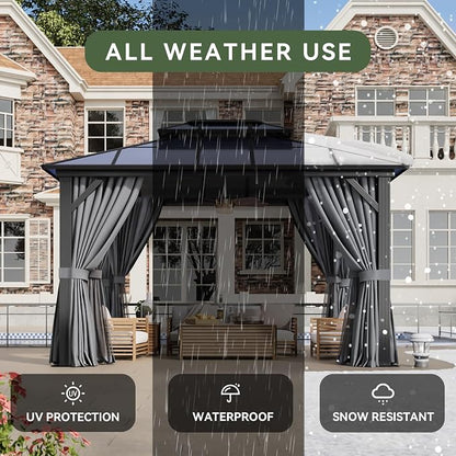 Aoxun 12'x10' Hardtop Gazebo - Image 7