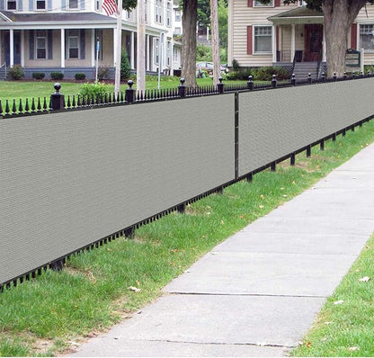 Sunnyglade 6 feet x 100 feet Privacy Screen Fence Heavy Duty Fencing Mesh Shade Net Cover for Wall Garden Yard Backyard (Grey, 6 ft X 100 ft)