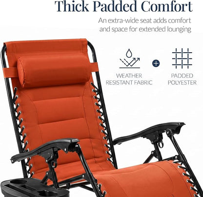 Best Choice Products Oversized Padded Zero Gravity Chair, Folding Outdoor Patio - Image 4