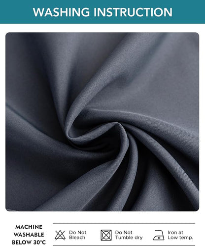 Windproof Outdoor Curtains for Patio Waterproof 4 Pcs 54x84 In Grey | Grommet - Image 7