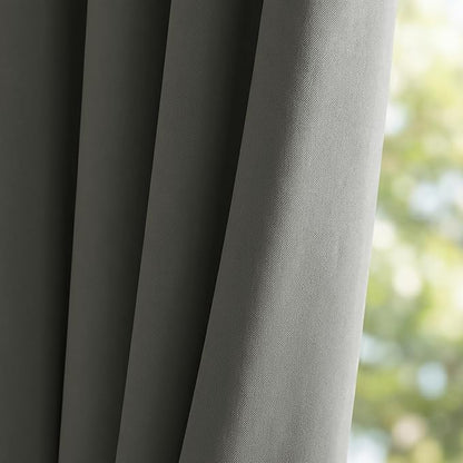 Outdoor Curtains for Patio 52x84 Inch Grey, 1 Panel | Waterproof Outdoor Patio - Image 9