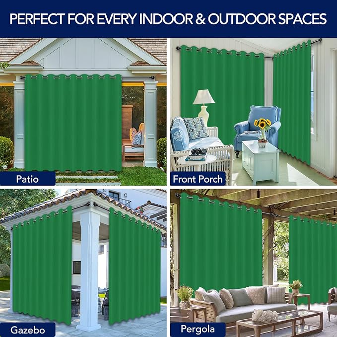 PureFit Outdoor Curtains for Patio Waterproof Weatherproof Outside Curtains | - Image 5