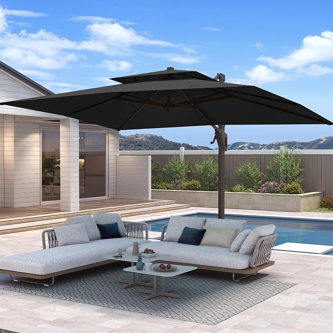 10 X 13 FT Cantilever Patio Outdoor Umbrella by Unknown