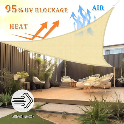 Shade&Beyond Custom Sun Shade Sail 16'X18'X24.1'Triangle Sun Sail Shades Patio - Image 2