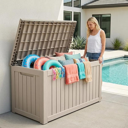 Outdoor Storage Box, 270 Gallon Waterproof Deck Box, Super-Sized Gas-Spring - Image 9