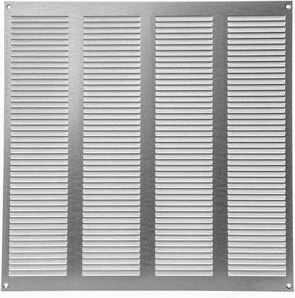 Repa Market Air Vent Cover 16x16 Inch (Outer Dimensions) Galvanized Steel Louvered Grill Cover with Mesh Screen/Wall or Ceiling Vent/HVAC Register for Indoor and Outdoor Ventilation