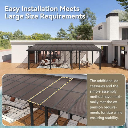 Aoxun 26’x10’ Gazebo for Patio, Gazebo Pergola - Image 3