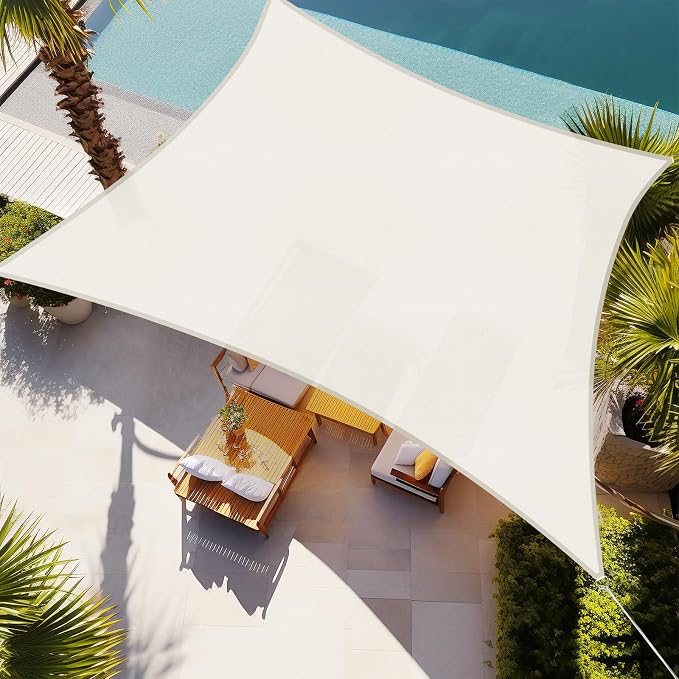 Shade&Beyond 10'x12' Sun Shade Sail Canopy Rectangle, UV Block Breathable by ShadeBeyond