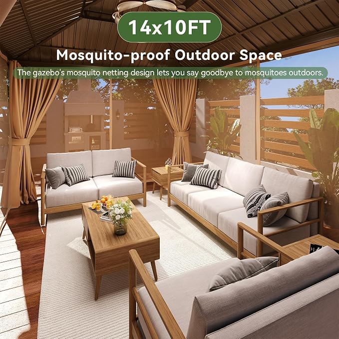 Aoxun Gazebo 14x10 Hardtop Gazebo - Image 4