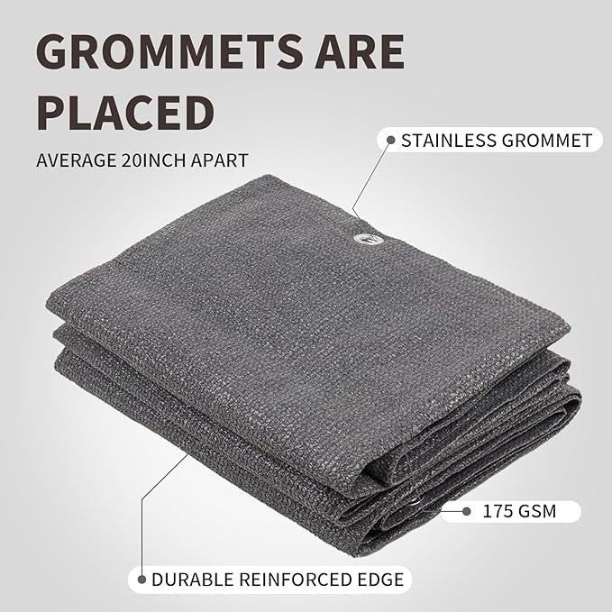 LOVE STORY Custom Size 3.3'x4' Dark Grey Balcony Privacy Screen,UV Block Privacy Fence Screen,90% Shield for Outdoor Pool Garden Apartment Railing