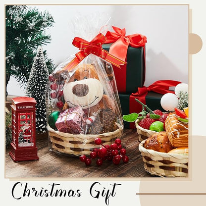 Sintuff 60 Pcs Small Woven Basket Round Bamboo Gift Baskets 6. 5 x 2 Inches Wicker Berry Bread Fruit Basket Empty Food Serving Baskets for Picnic Kitchen Restaurant