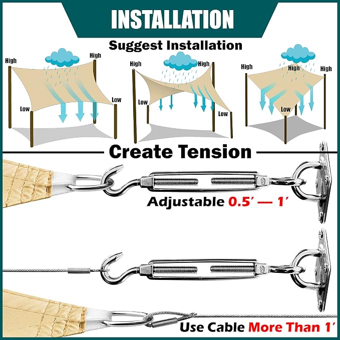 Royal Shade 9' x 12' x 15' Brown Triangle Waterproof Sun Shade Sail Order to - Image 6