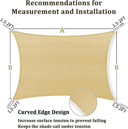 Shade&Beyond 10'x26' Sun Shade Sail Canopy Rectangle, UV Block Breathable - Image 5