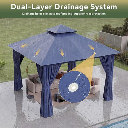 10'x10' Gazebo, Metal Frame Canopy - Image 7